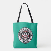 Tote Bag Crâne amérindien Black Graphisme de pleurs (Dos)