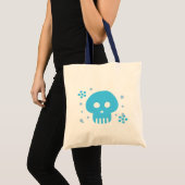 Tote Bag Crâne bleu (Devant (produit))