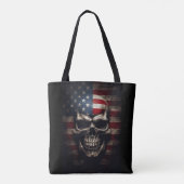 Tote Bag Crâne de drapeau américain (Dos)
