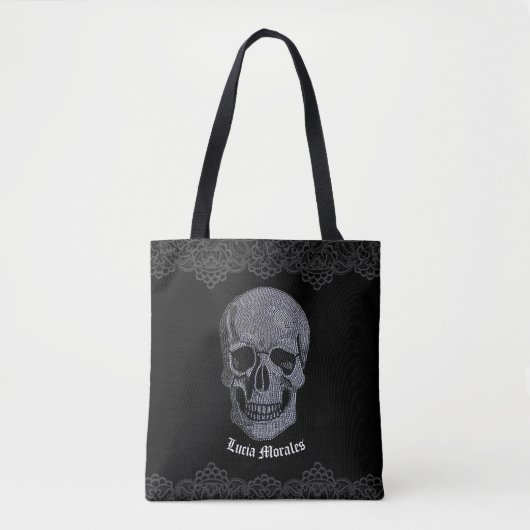 Tote Bag Crâne de fausse pierre (Devant)