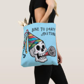 Tote Bag Crâne de fête coloré (De près)