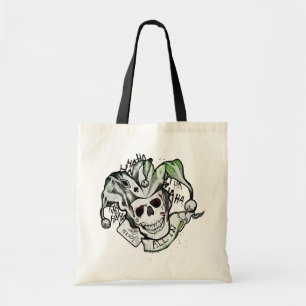 Tote Bag Crâne de joker du peloton de suicide "tout dans