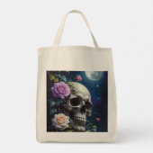 Tote Bag Crâne de Roses au Clair de Lune (Dos)