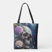 Tote Bag Crâne de Roses au Clair de Lune (Dos)