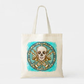 Tote Bag Crâne de squelette de paix (Dos)