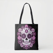 Tote Bag Crâne de sucre pourpre (Devant)