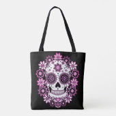 Tote Bag Crâne de sucre pourpre (Dos)