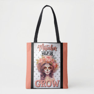 Tote Bag Crâne de sucre rose_croissance