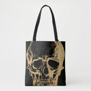 Tote Bag Crâne d'or FOURRE-TOUT Noir
