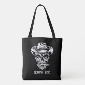 Tote Bag Crâne effrayant Vibes mortelles Halloween (Dos)