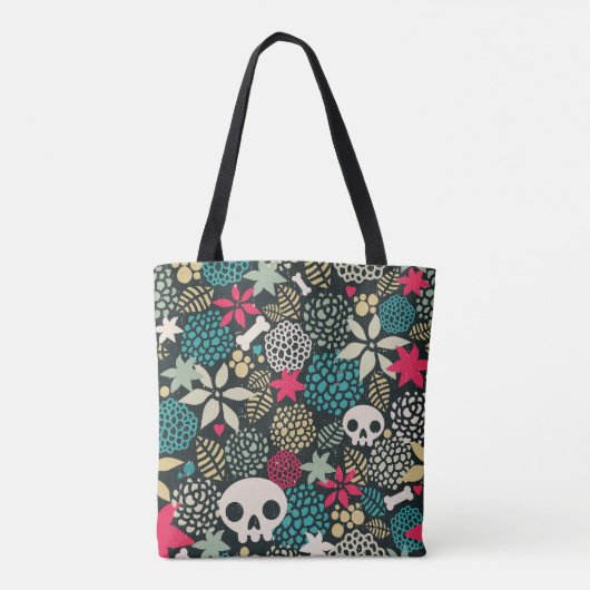 Tote Bag Crâne en fleurs (Dos)