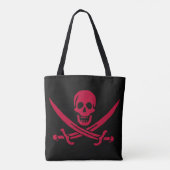 Tote Bag Crâne et épées de Crimson Drapeau pirate de Calico (Dos)
