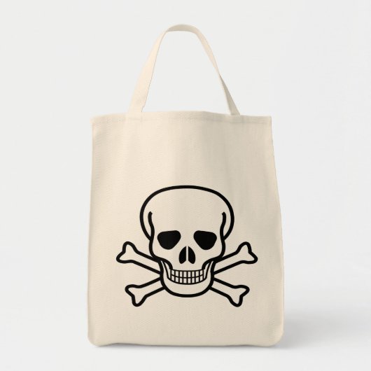 Tote Bag Crâne et os croisés (Devant)