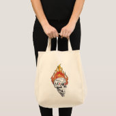 Tote Bag Crâne flamboyant (Devant (produit))