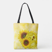 Tote Bag Crâne Fourre-tout de tournesol (Dos)