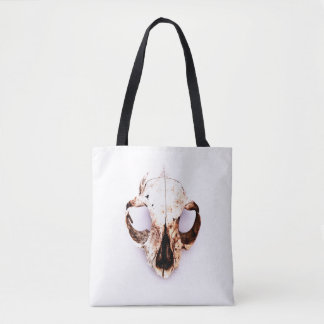 Tote Bag CRÂNE fourre-tout d'ÉCUREUIL blanc
