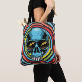 Tote Bag Crâne funky hypnotique 02 (De près)