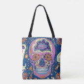 Tote Bag Crâne modelé coloré (Dos)