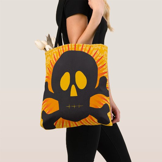 Tote Bag Crâne noir et os croisés