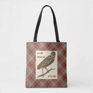 Tote Bag Crâne orange rouge Fourre-tout de plaid de hibou