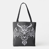 Tote Bag Crâne Pentagramme Tribal par BurnsInhell (Dos)