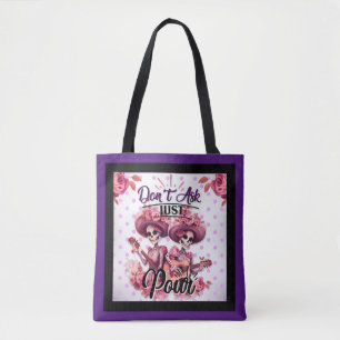 Tote Bag Crâne pourpre et joli sucre