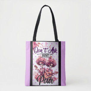 Tote Bag Crâne pourpre et joli sucre