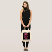 Tote Bag Crâne rose (Devant (modèle))