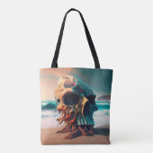 Tote Bag Crâne sur la plage (Dos)