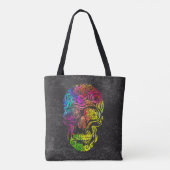 Tote Bag Crâne tourbillonnant (couleur) (Dos)