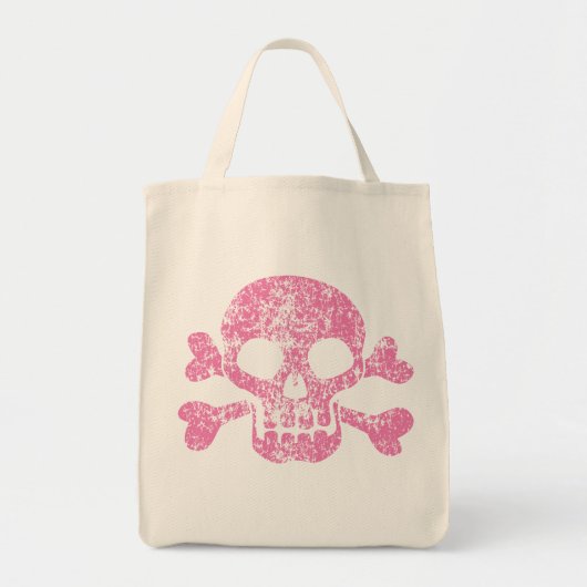 Tote Bag Crâne usé et os croisés (Devant)