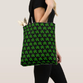 Tote Bag crâne vert néon (De près)