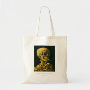 Tote Bag Crâne Vintage Fumeur – Unique Inspiré de Van Gogh
