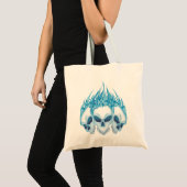 Tote Bag Crânes bleus flamboyants (Devant (produit))