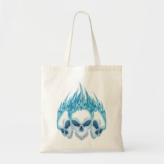 Tote Bag Crânes bleus flamboyants (Devant)