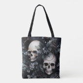 Tote Bag Crânes de Noël gothiques (Dos)