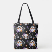 Tote Bag Crânes de sucre mignonnes à la main tiré (Dos)