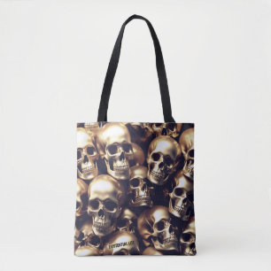 Tote Bag Crânes d'or LITE EXISTENTIEL Fourre-tout
