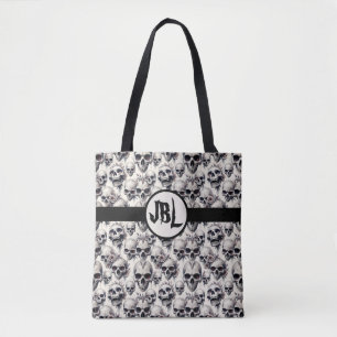 Tote Bag Crânes monochromes