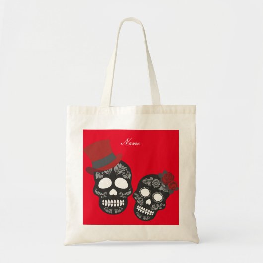 Tote Bag Crânes noirs Duo Thunder_Cove (Devant)