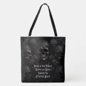 Tote Bag Crânes & Roses Sommeil Éternel (Devant)