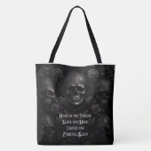 Tote Bag Crânes & Roses Sommeil Éternel (Dos)
