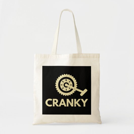Tote Bag Cranky / Vélo / Cycliste (Devant)