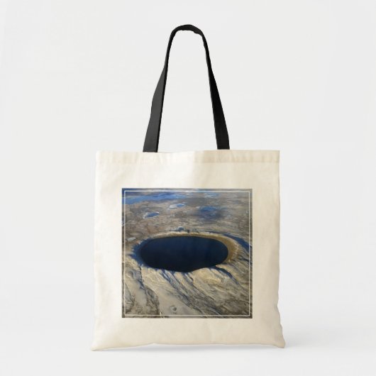 Tote Bag Cratère aérienne Pingualuit, Québec, Canada. (Devant)