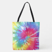 Tote Bag Cravate de Swirl arc-en-ciel (Devant)