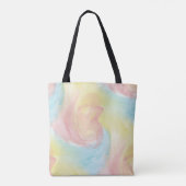 Tote Bag Cravate-Dye Retro Pastel Peinture d'Aquarelle dans (Dos)