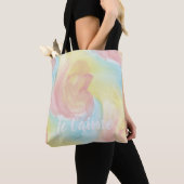 Tote Bag Cravate-Dye Retro Pastel Peinture d'Aquarelle dans (De près)
