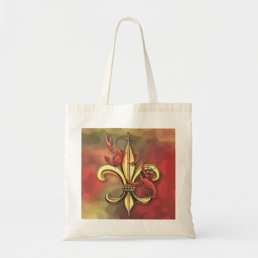 Tote Bag Crawfish Fleur De Lis (Devant)
