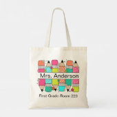 Tote Bag Crayon de couleur Professeur Nom Classe (Dos)
