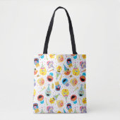 Tote Bag Crayon Sesame Pals Party Pattern (Devant)